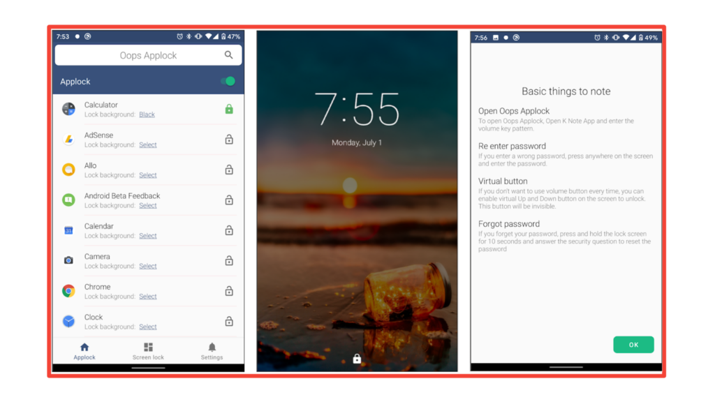 Best App Locker For Android Mobile Set With Volume Button