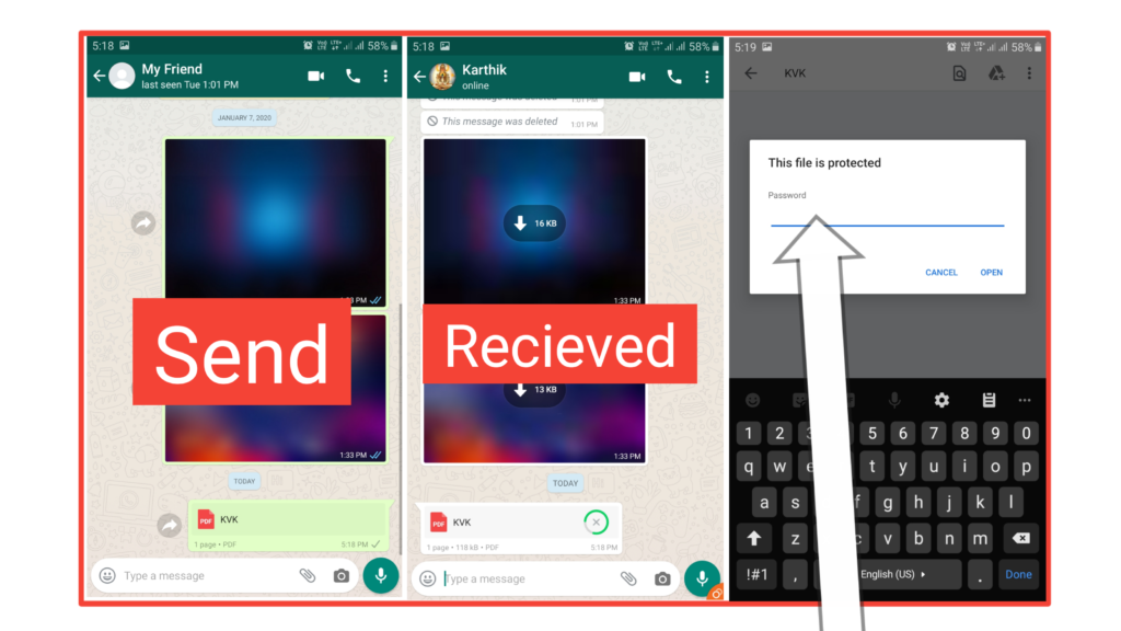 How To Send Photo With Password On WhatsApp