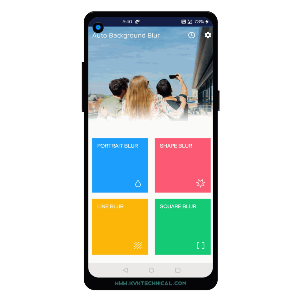 How to auto blur background in photo like a DSLR on android mobile